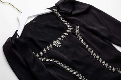 BA6011 Black Scintillate Dress