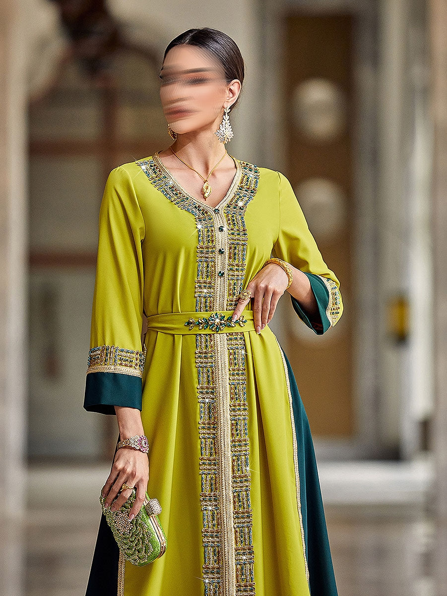 BA4009 Mustard Lime Jalabiya
