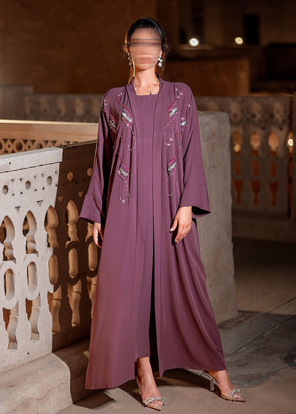 BA3136 Purple Garnet Abaya