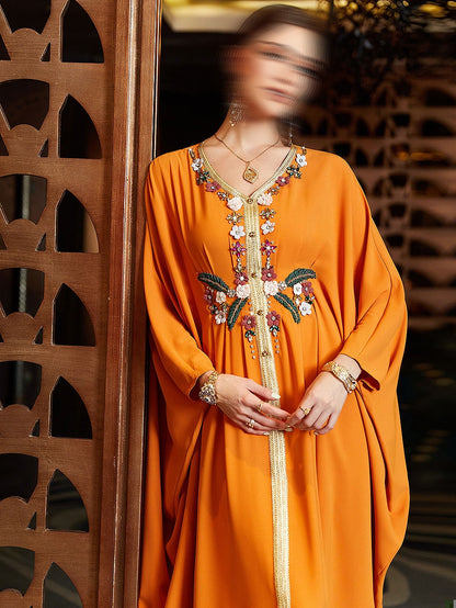 BA3107 Orange Pulchritude Kaftan