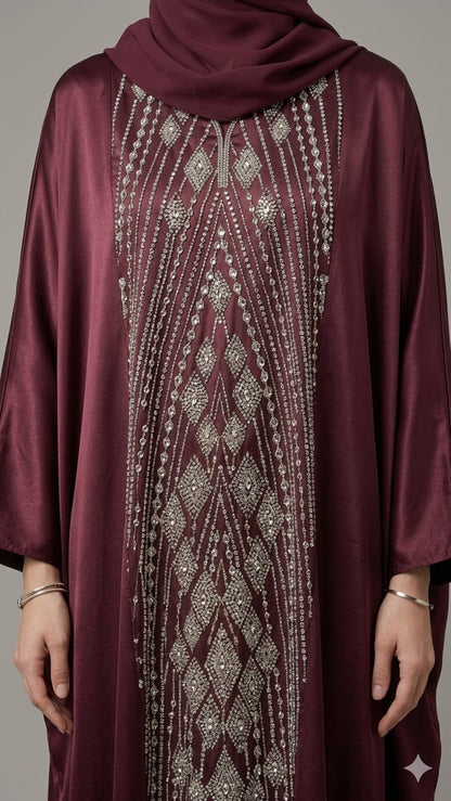 Maroon Ameera Abaya