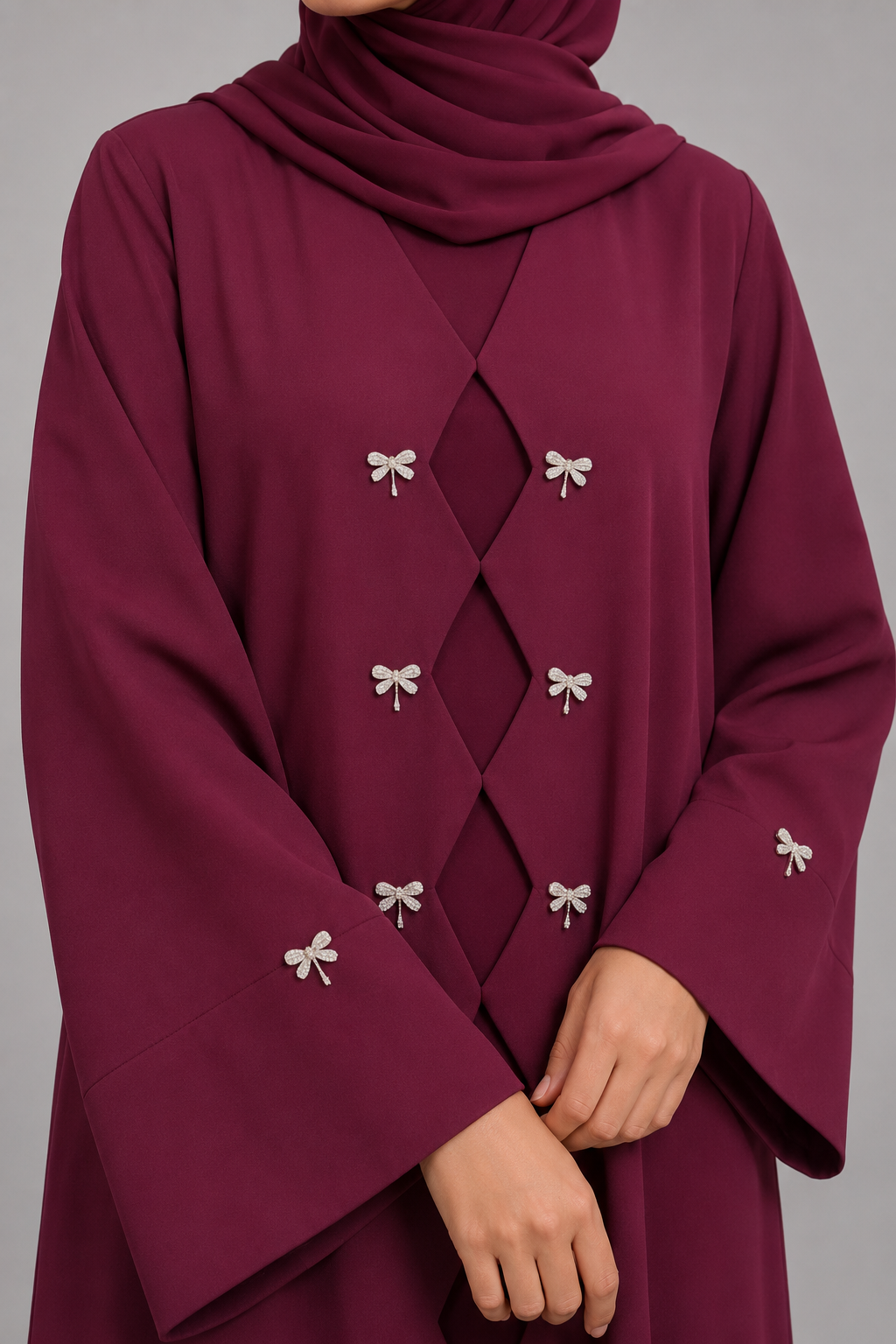 Maroon Aura Abaya