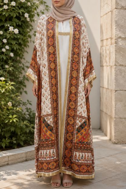 White Zareen Abaya