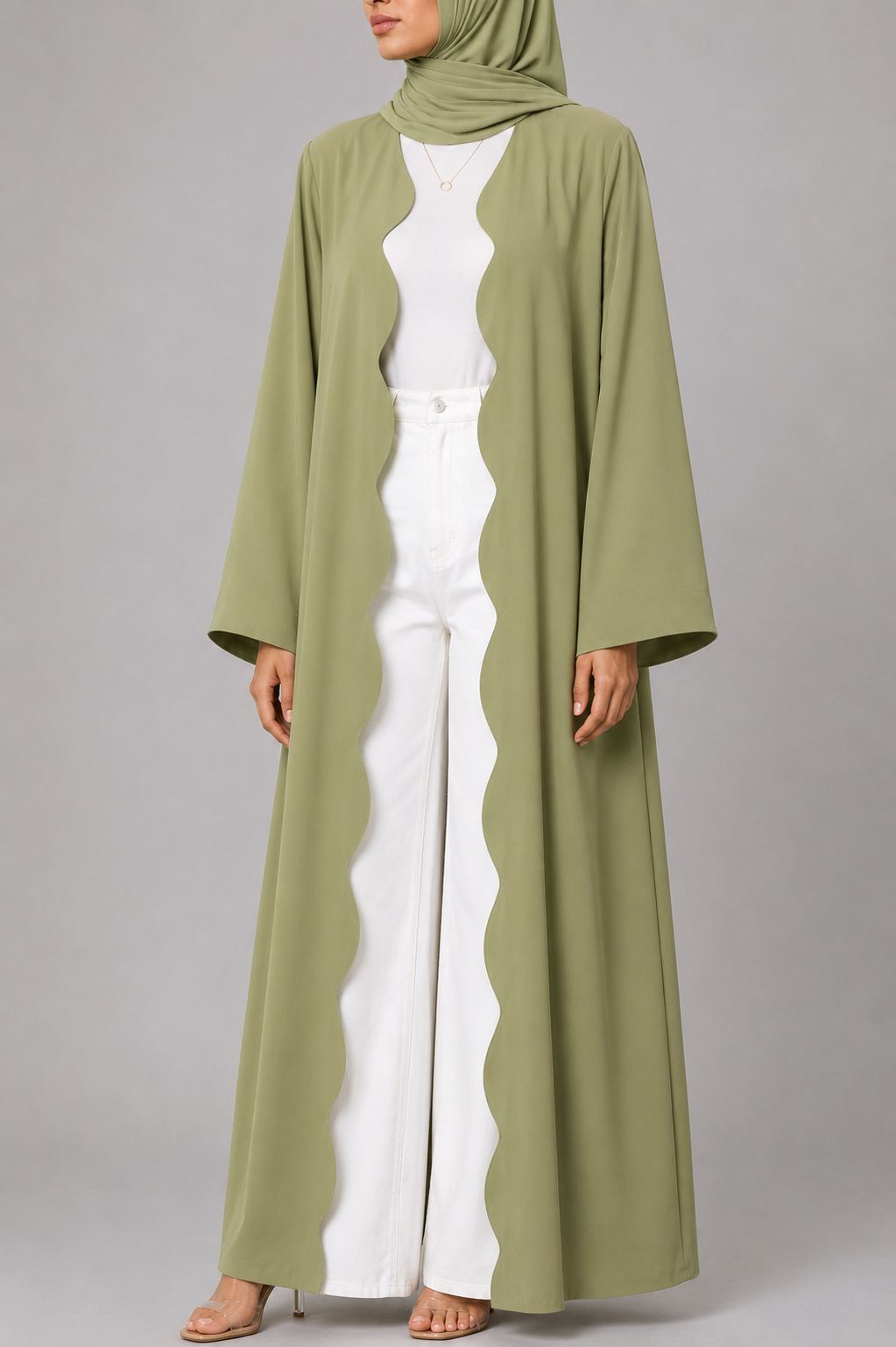Pistachio Wave Abaya