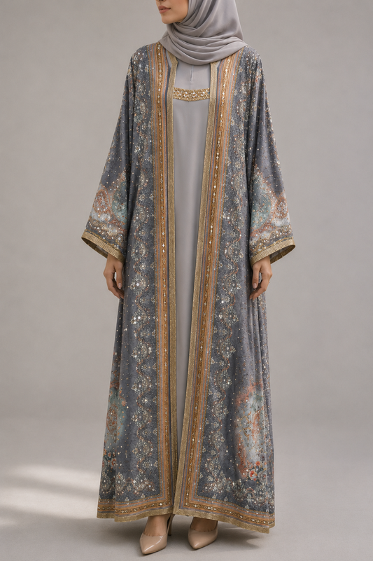 Grey Zareen Abaya