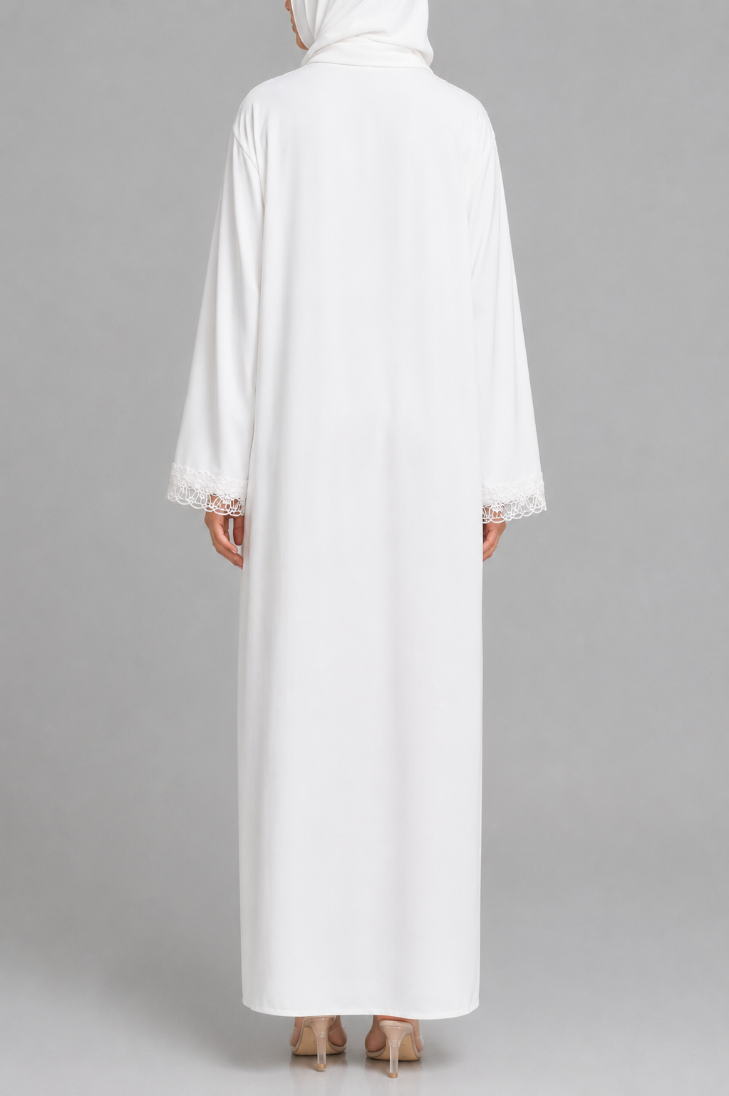 White lace Abaya