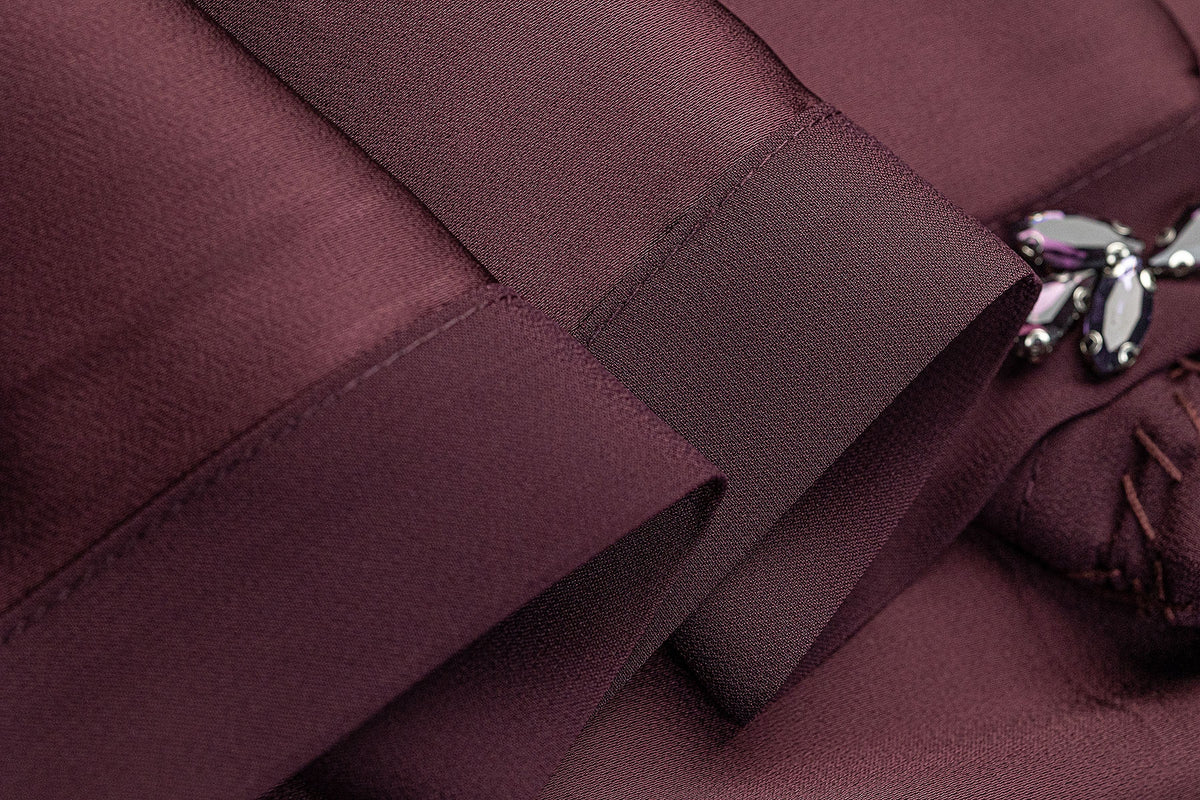 BA5120 Burgundy Seraph Abaya