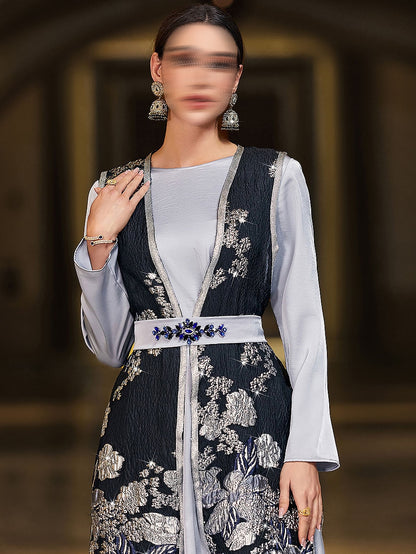 BA4109 Black Sovereign Gown Abaya