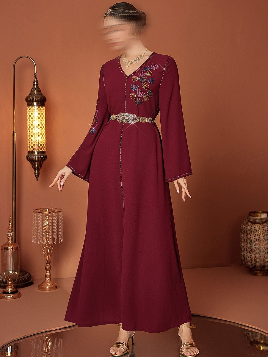 BA4126 Dark Red Edenic Jalabiya
