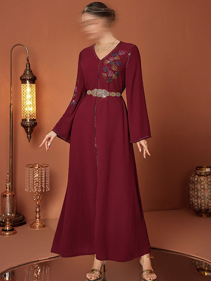 BA4126 Dark Red Edenic Jalabiya