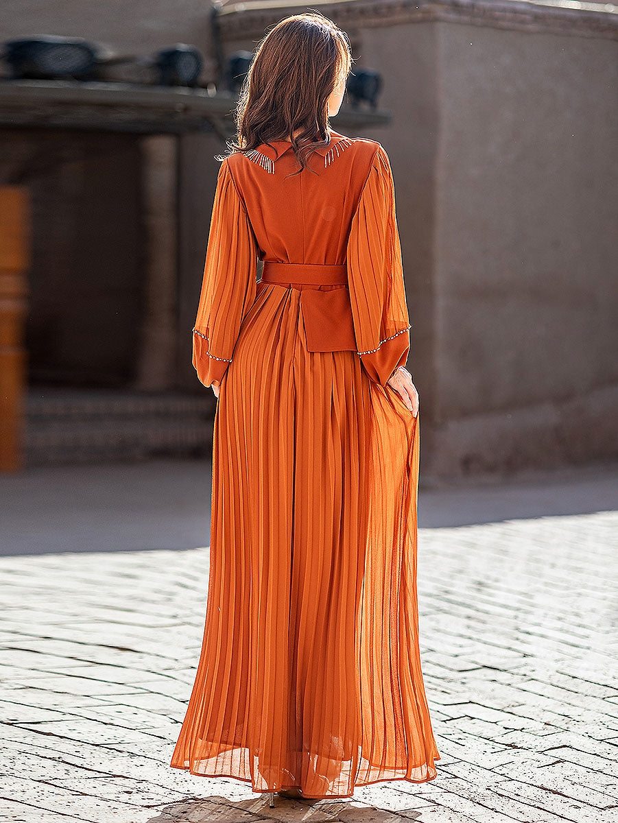 BA5215 Brown Tangerine Dress