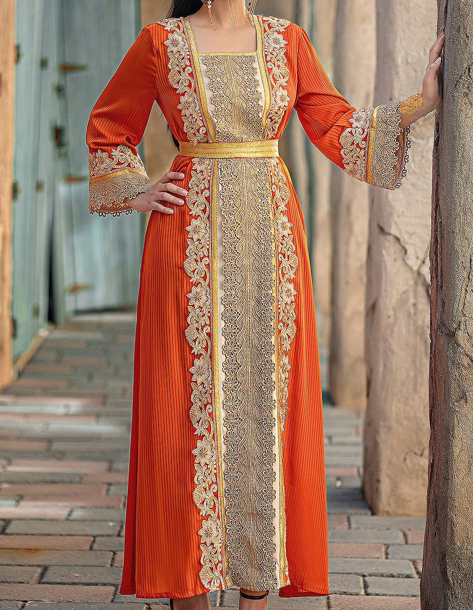 BA4092 Orange Saffron Jalabiya