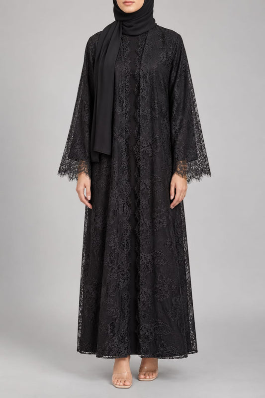 Black Sheer abaya