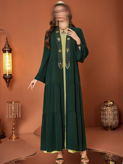 BA4079 Green Idyllic Abaya