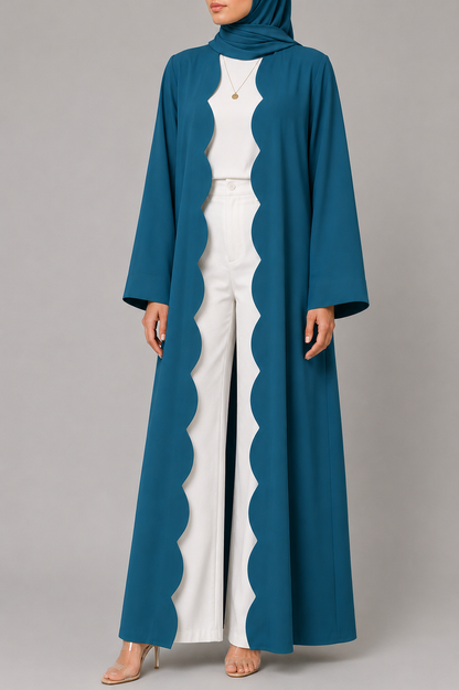 Teal Wave Abaya