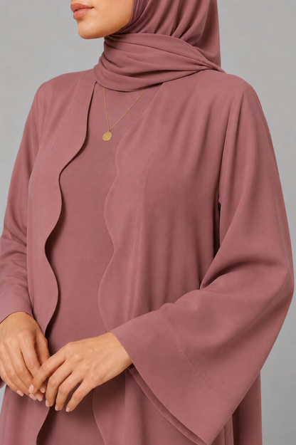 Pink Wave Abaya