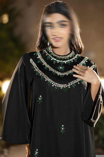 BA6077 Black Green Diamond Moissanite Jalabiya