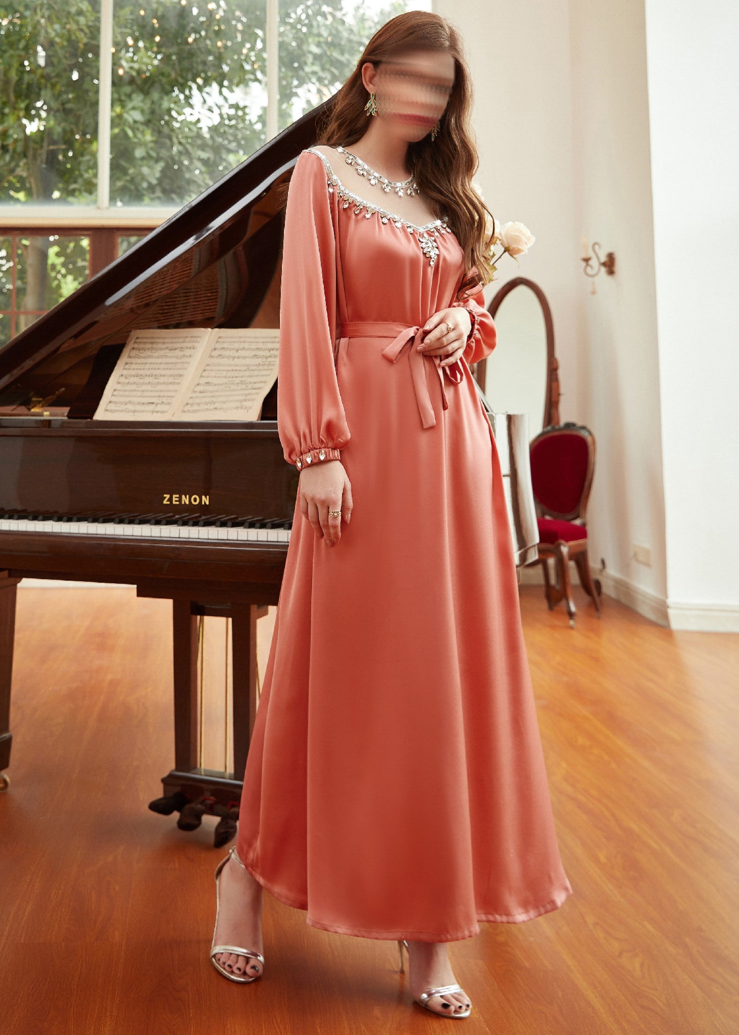 BA9012 Peach Sonata Dress
