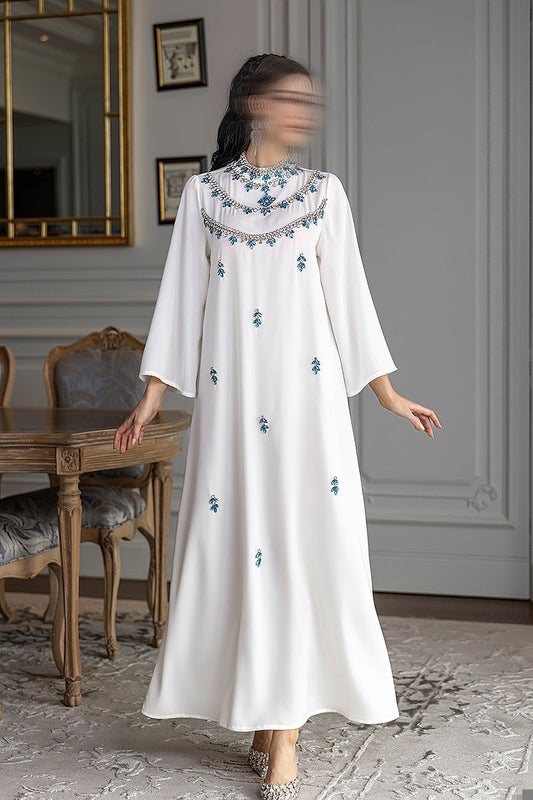BA6077 White Moissanite Jalabiya