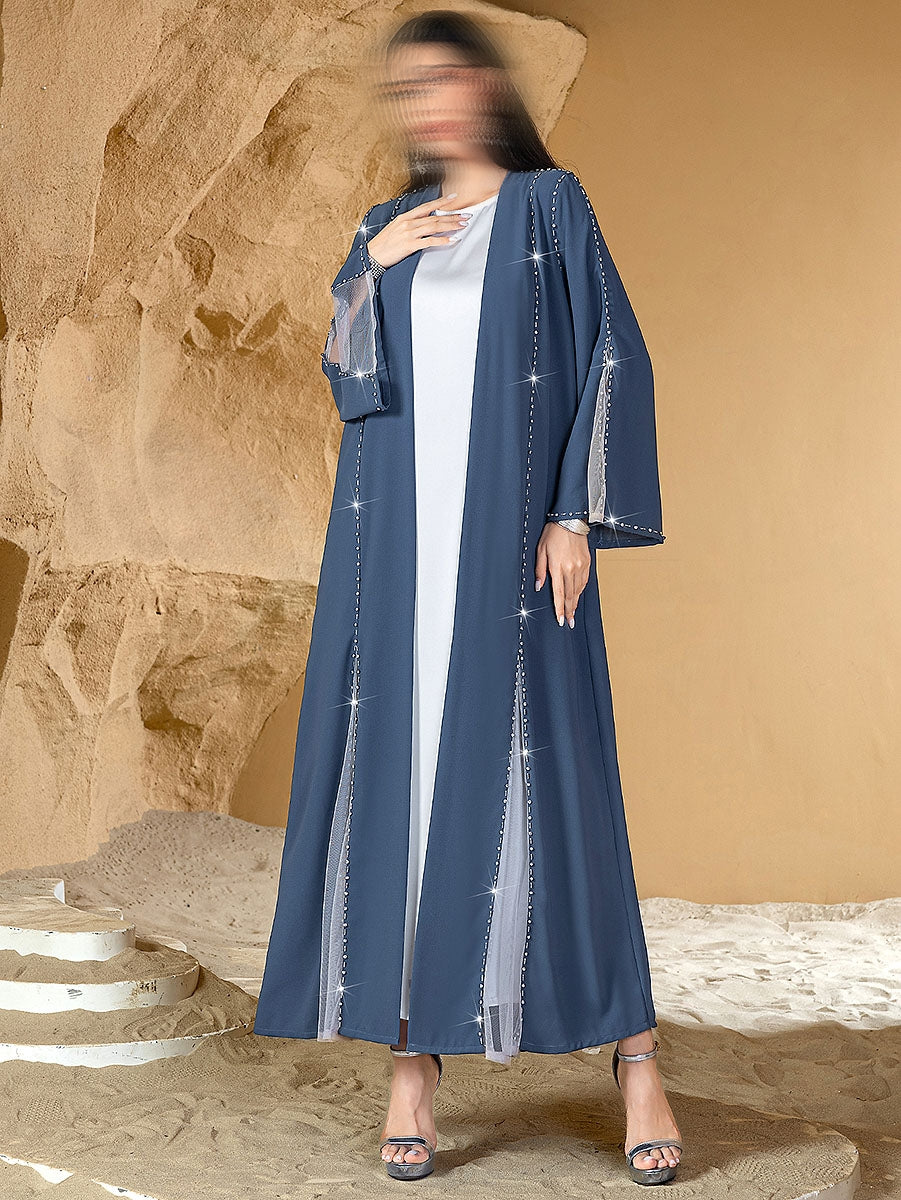 BA4078 Blue Pristine Abaya