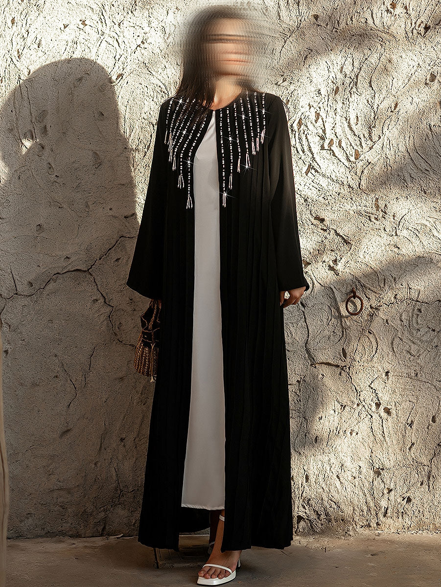 BA4083 Black Starlight Abaya