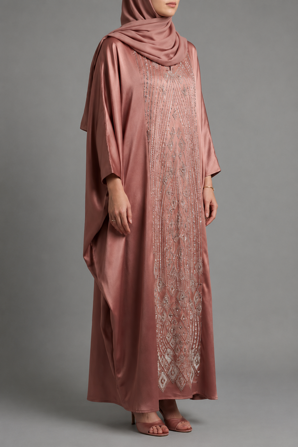 Dusty Rose Ameera Abaya