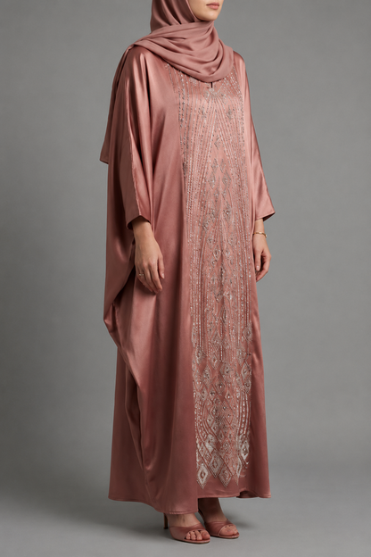 Dusty Rose Ameera Abaya