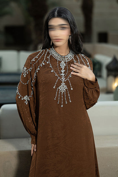 BA6079 Brown Luminary Abaya