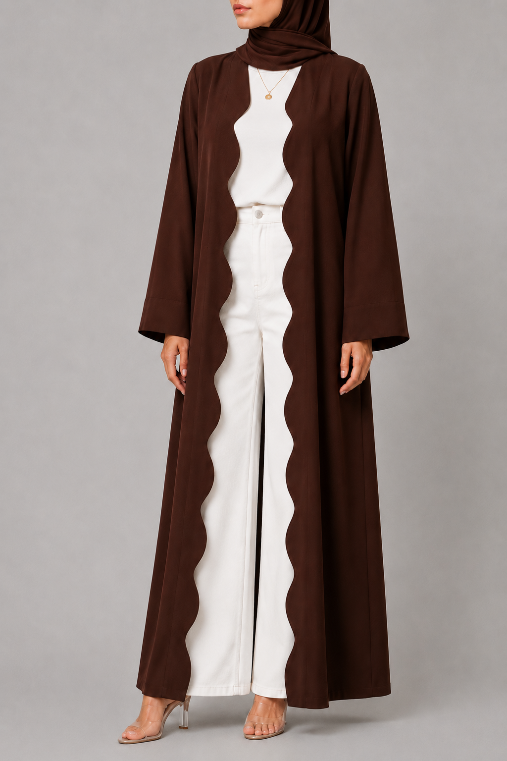 Brown Wave Abaya