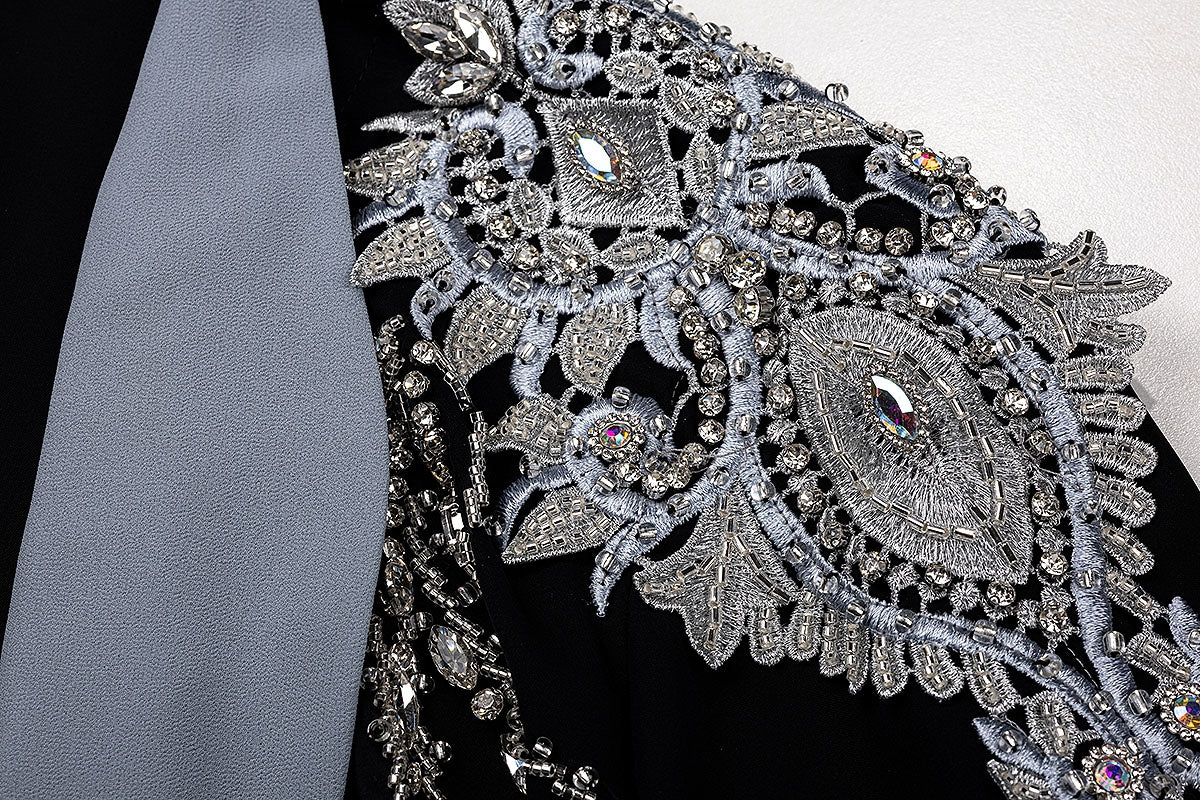 BA6027 Black Argento Blazer Abaya