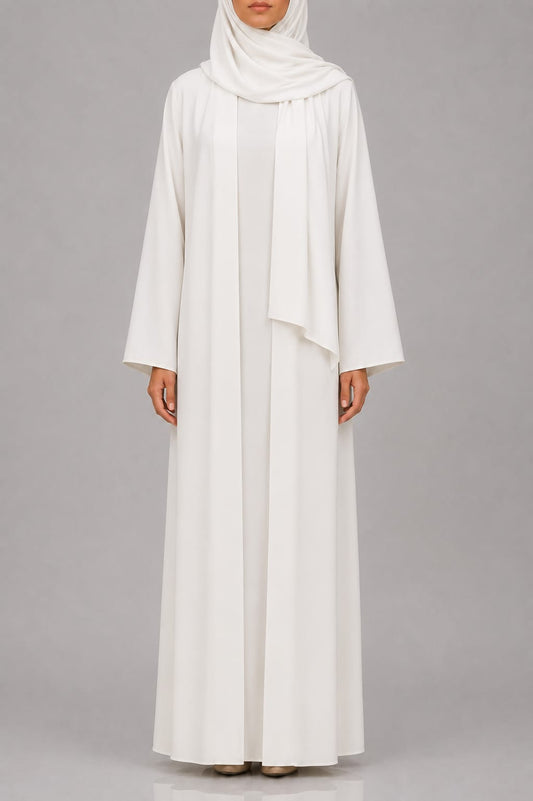 White Mira Abaya