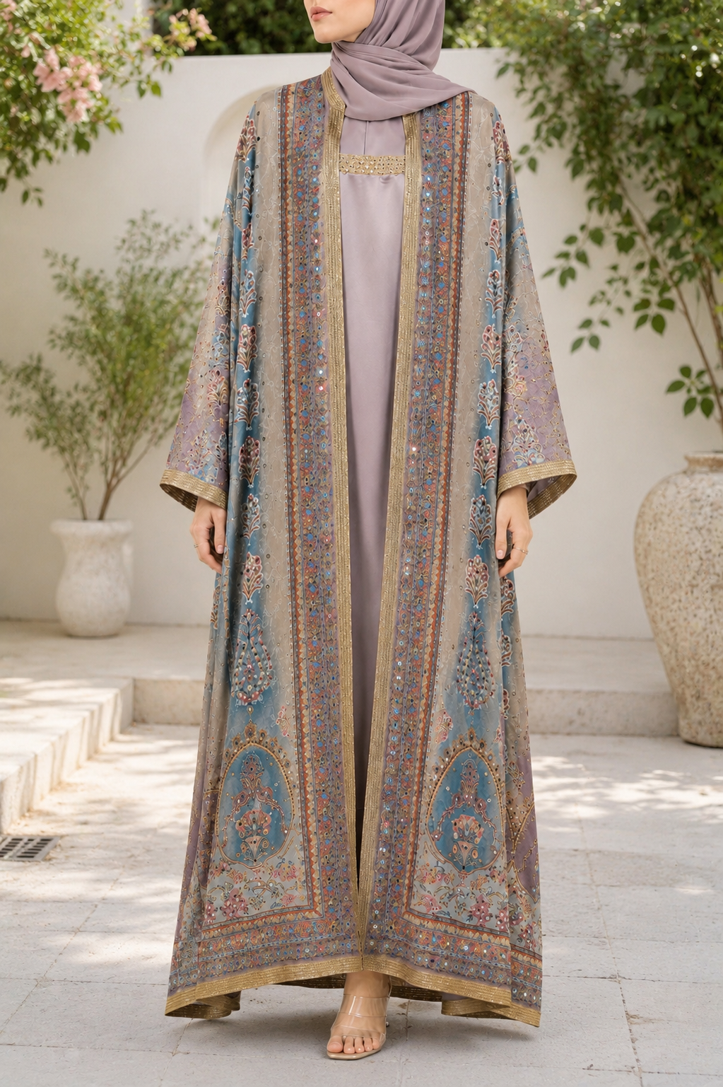 Mauve Zareen Abaya