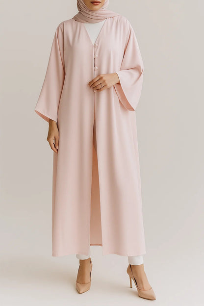 Pink Button abaya