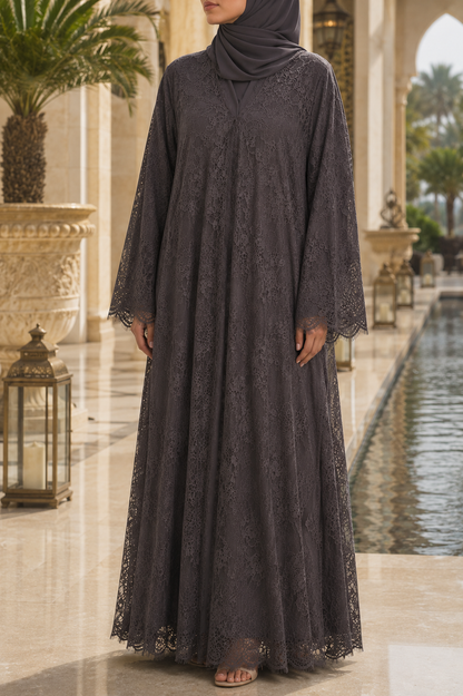 Brown Sheer abaya
