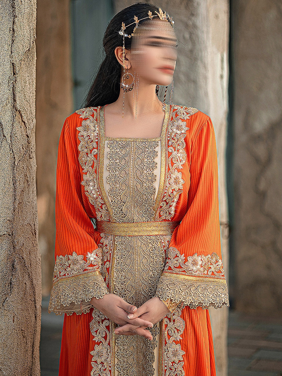 BA4092 Orange Saffron Jalabiya