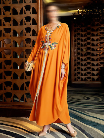 BA3107 Orange Pulchritude Kaftan