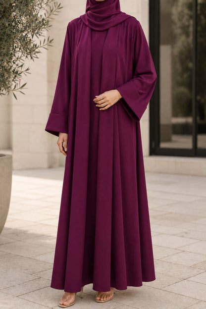 Cherry Red Yara Abaya