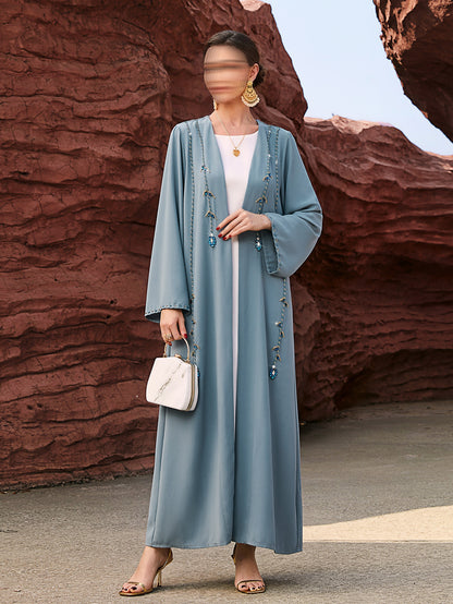 BA4015 Blue Oceanic Mist Abaya