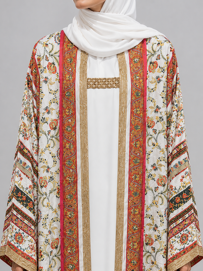 White Zareen Abaya