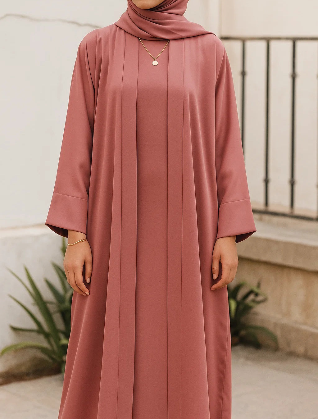 Pink yara abaya