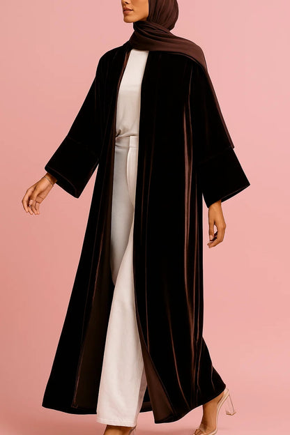 Brown Velvet Reign Abaya