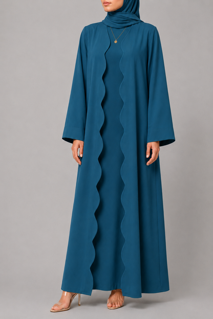 Teal Wave Abaya