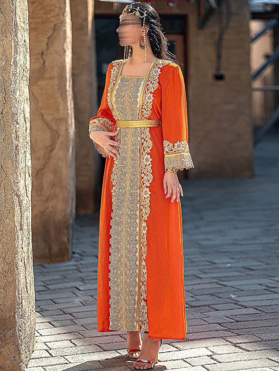 BA4092 Orange Saffron Jalabiya