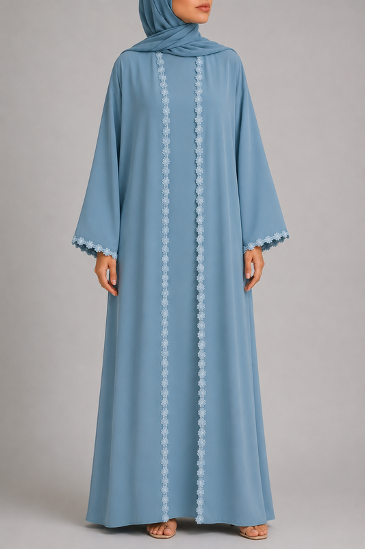Ice Berg fancy lace abaya