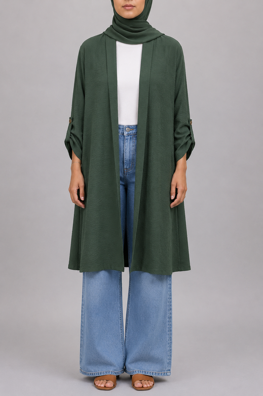 Emerald Green- Long Cardigan