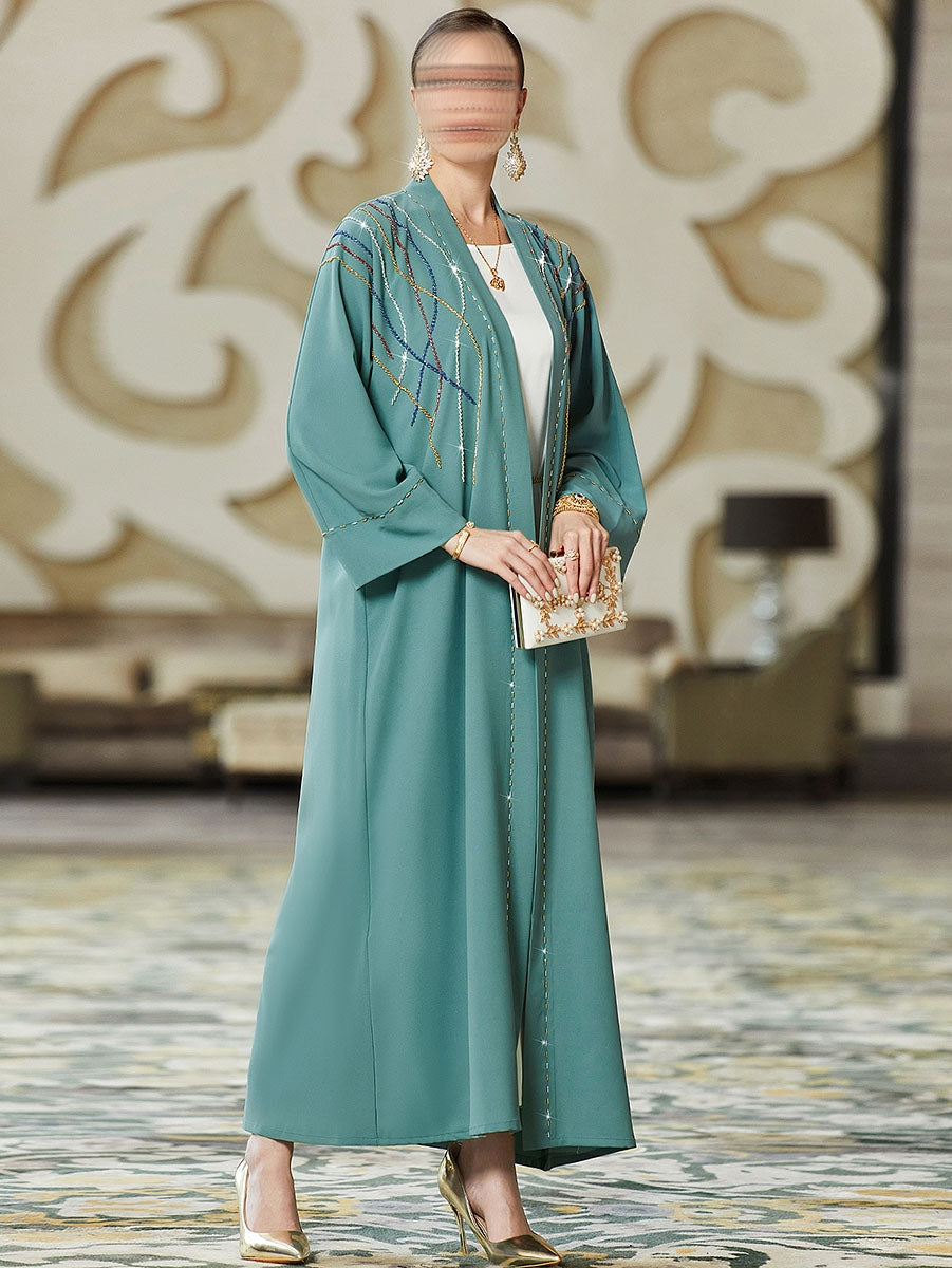 BA3137 Blue Celeste Abaya
