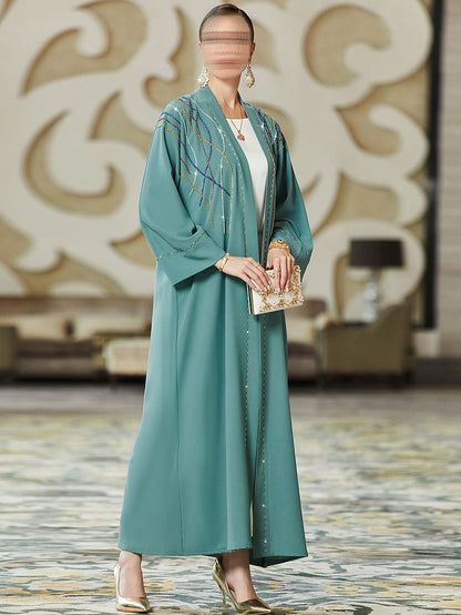 BA3137 Blue Celeste Abaya