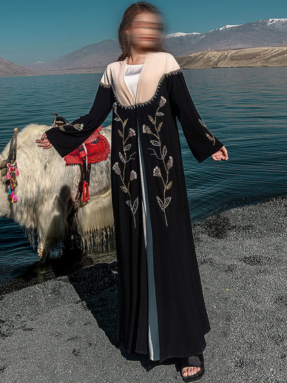 BA5232 Black Morganite Abaya