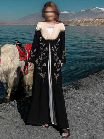 BA5232 Black Morganite Abaya
