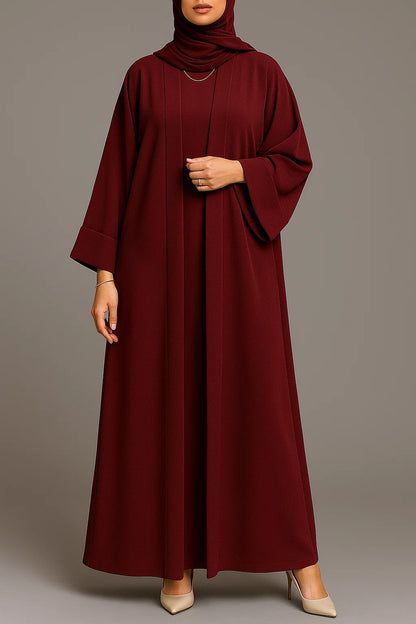 Cherry Red Yara Abaya